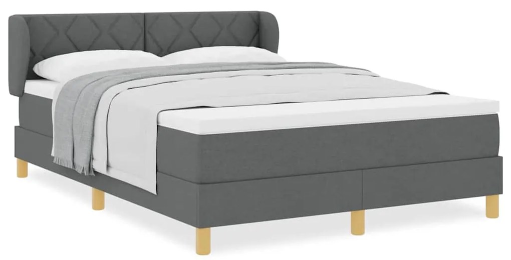 vidaXL Κρεβάτι με Ελατήρια και Στρώμα Κρεμ 90x200 εκ Υφασμα με στρώμα