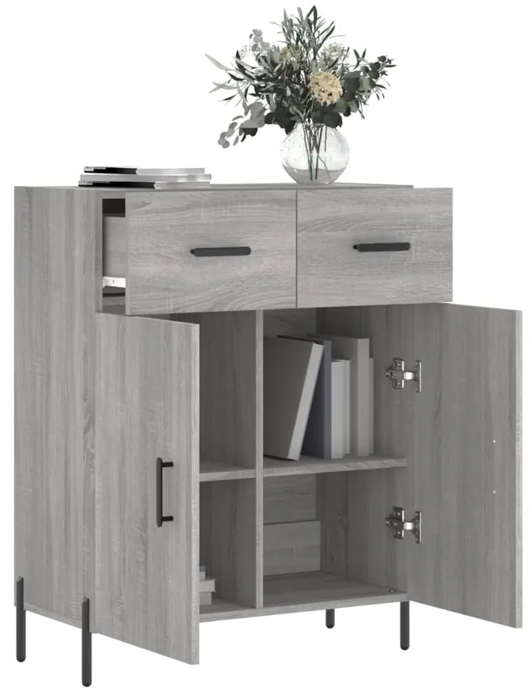 vidaXL Ντουλάπι Γκρι Sonoma 69,5 x 34 x 90 εκ. από Επεξεργασμένο Ξύλο