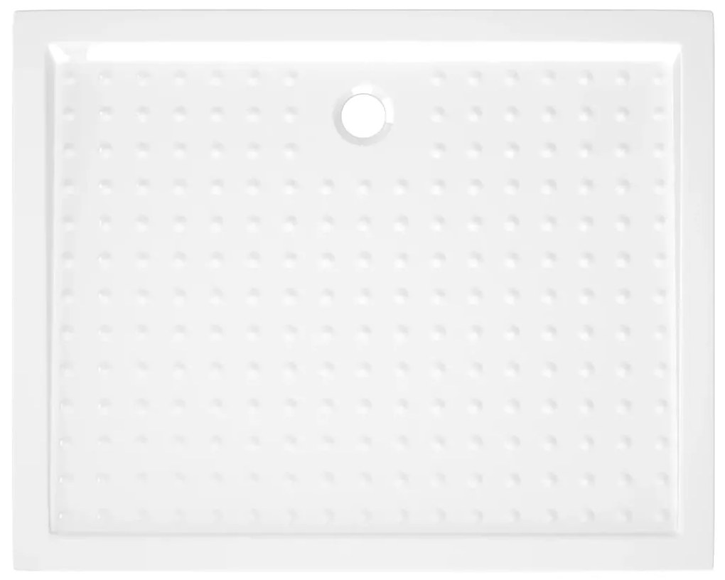 vidaXL Βάση Ντουζιέρας με Σχέδιο Τάπας Λευκή 80 x 100 x 4  εκ. από ABS