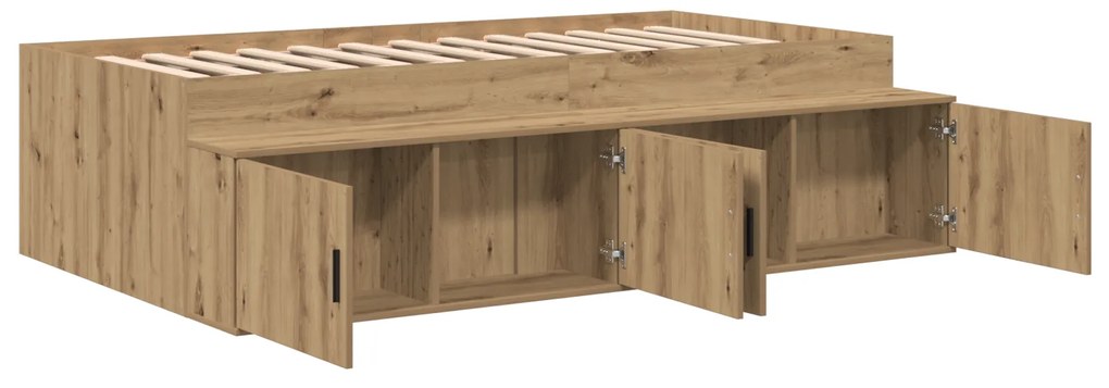 vidaXL Κρεβάτι με Αποθήκευση Artisan Oak 90x190 εκ.