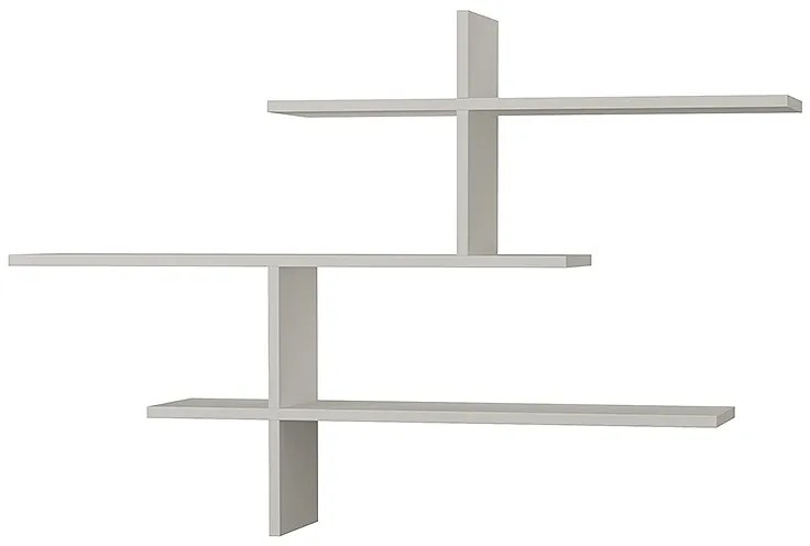 Ραφιέρα τοίχου Leo Megapap χρώμα λευκό 123x22x80εκ.