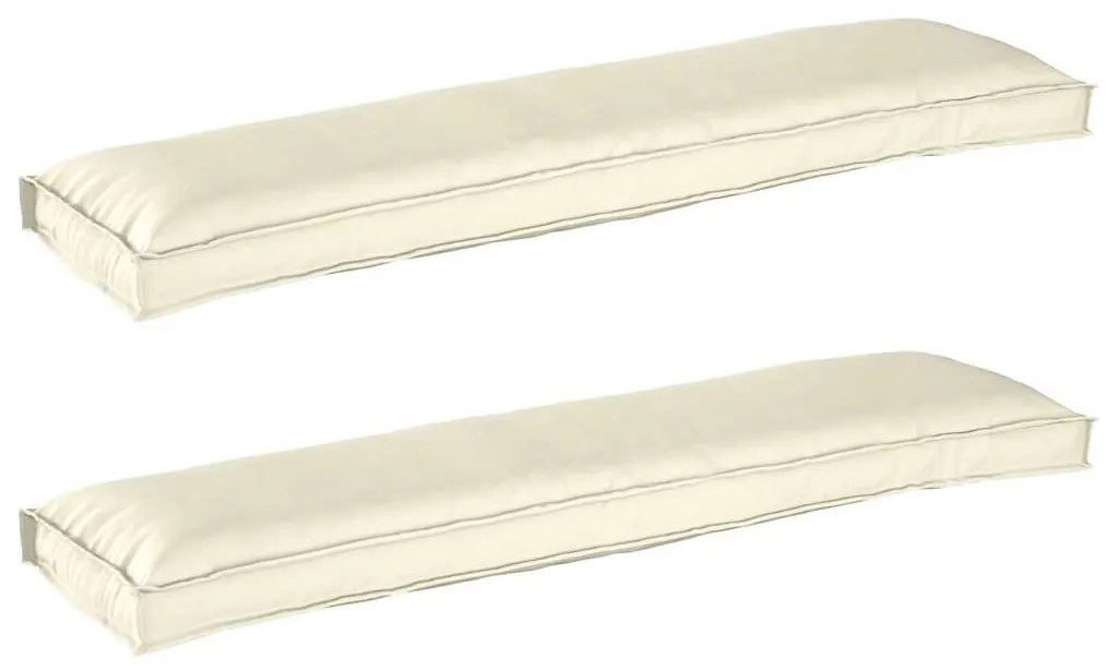 vidaXL Σετ Μαξιλαριών Πάγου 2 pcs Κρεμ 150 x 40 x 8 εκ. Ύφασμα Oxford
