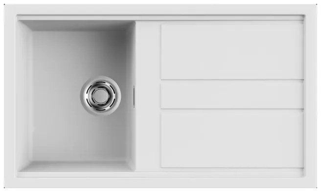 Νεροχύτης κουζίνας BEST 400 White 96 ELLECI 86x51cm