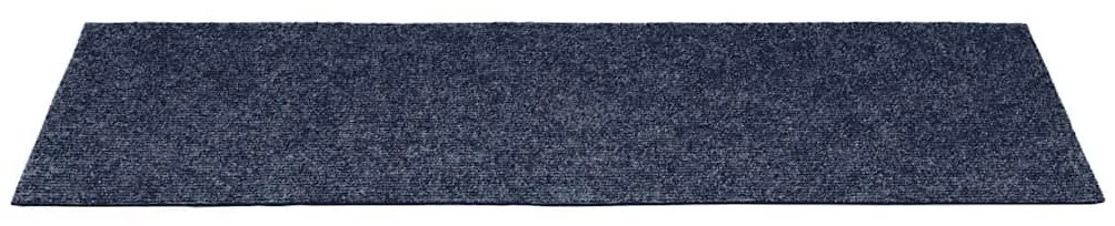 vidaXL Πατάκια Σκαλιών Αυτοκόλλητα 30 τεμ. Γκρι Μπλε Ορθογώνια 60x25 εκ.