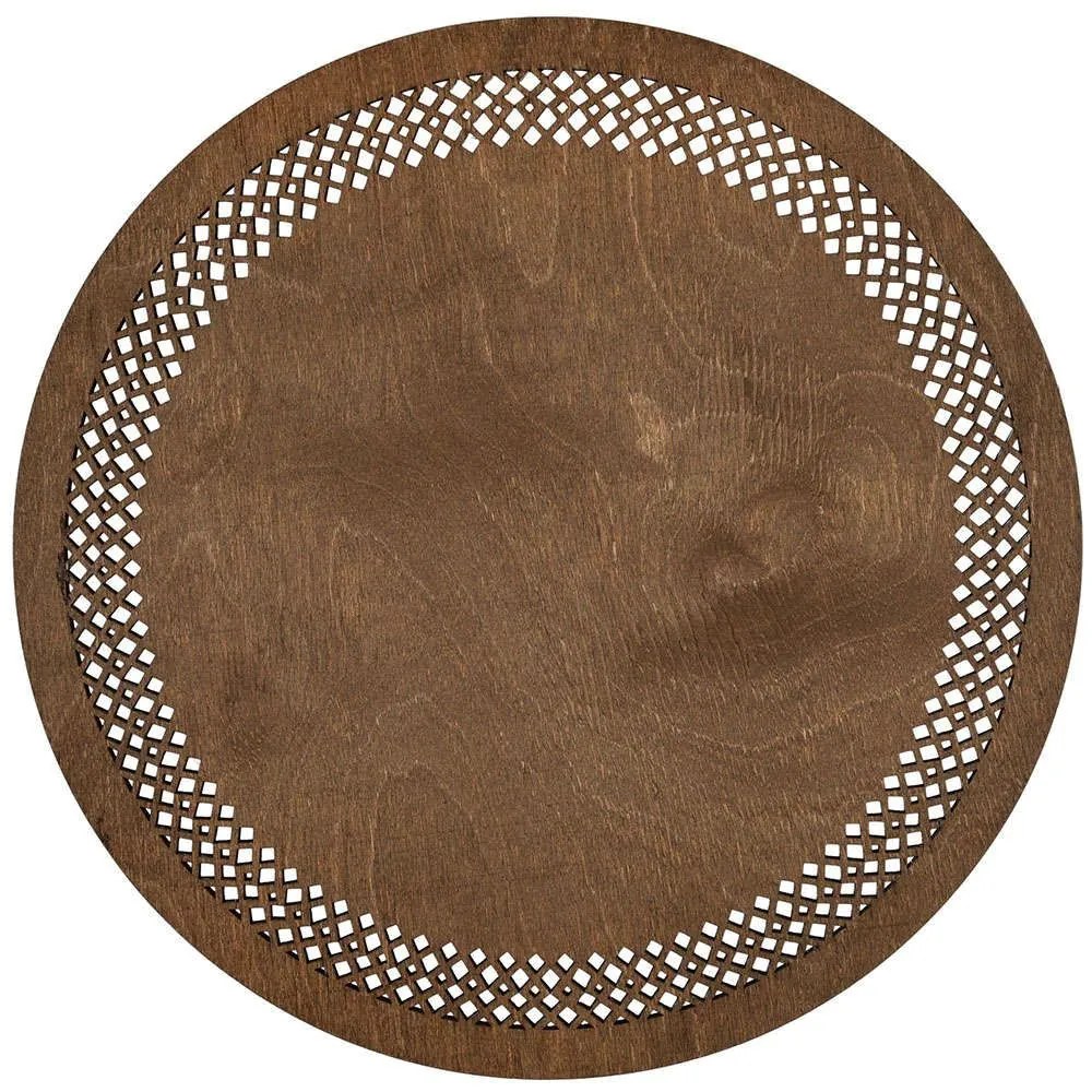 Σουπλά Seljuk (Σετ 4Τμχ) 790PYN1138 36x36cm Walnut Hermia Wood
