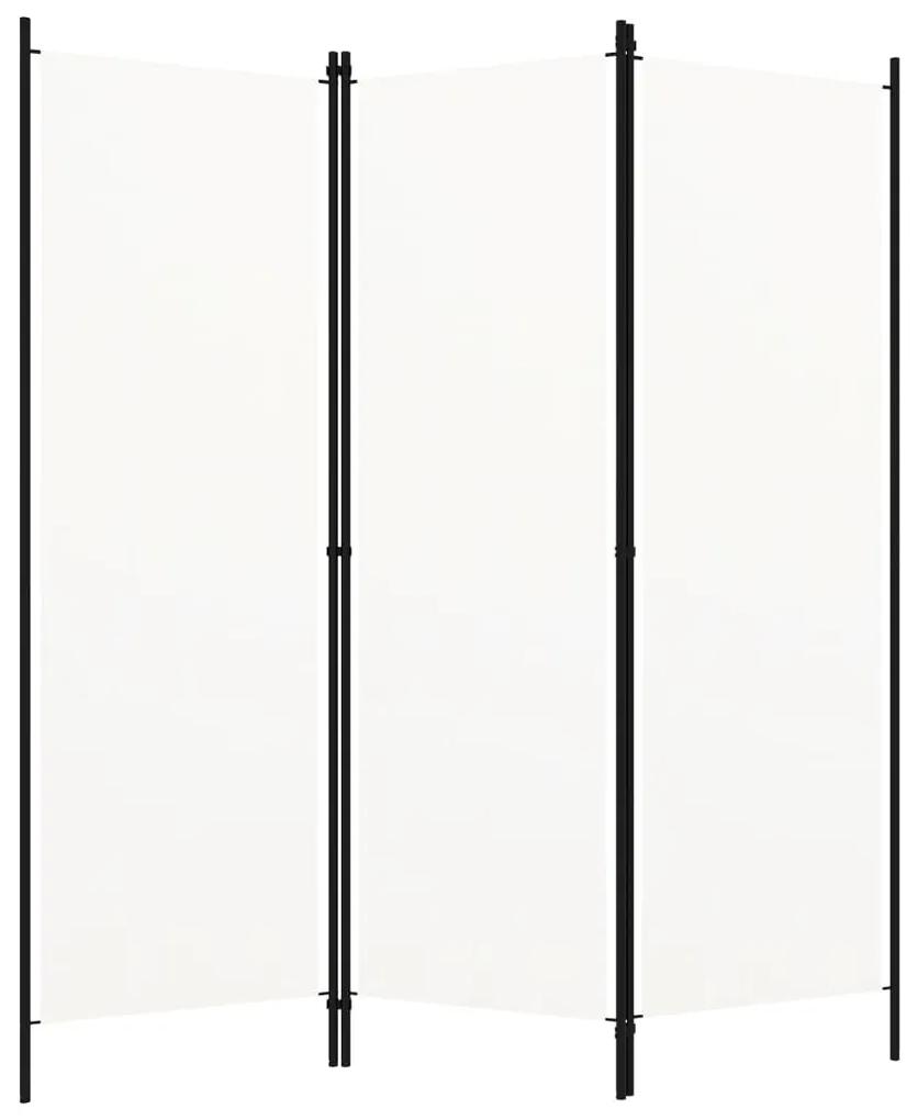 Διαχωριστικό Δωματίου με 3 Πάνελ Λευκό Κρεμ 150 x 180 εκ.