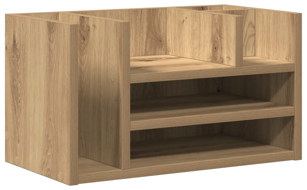 vidaXL Οργανωτής Γραφείου Μαύρη Δρυς 44.5x24x25 cm Κατασκευασμένο Ξύλο
