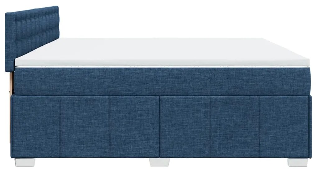 ΚΡΕΒΑΤΙ BOXSPRING ΜΕ ΣΤΡΩΜΑ ΜΠΛΕ 200X200 ΕΚ. ΥΦΑΣΜΑΤΙΝΟ 3289495