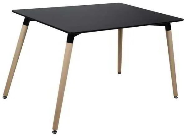 ΤΡΑΠΕΖΙ MINIMAL HM008.02 ΜΑΥΡΟ 120X80Χ73εκ ΜΕ ΞΥΛΙΝΑ ΠΟΔΙΑ ΟΞΙΑ