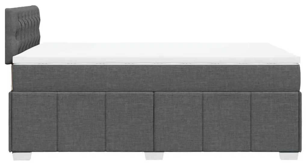 ΚΡΕΒΑΤΙ BOXSPRING ΜΕ ΣΤΡΩΜΑ ΣΚΟΥΡΟ ΓΚΡΙ 120X190 ΕΚ ΥΦΑΣΜΑΤΙΝΟ 3287015