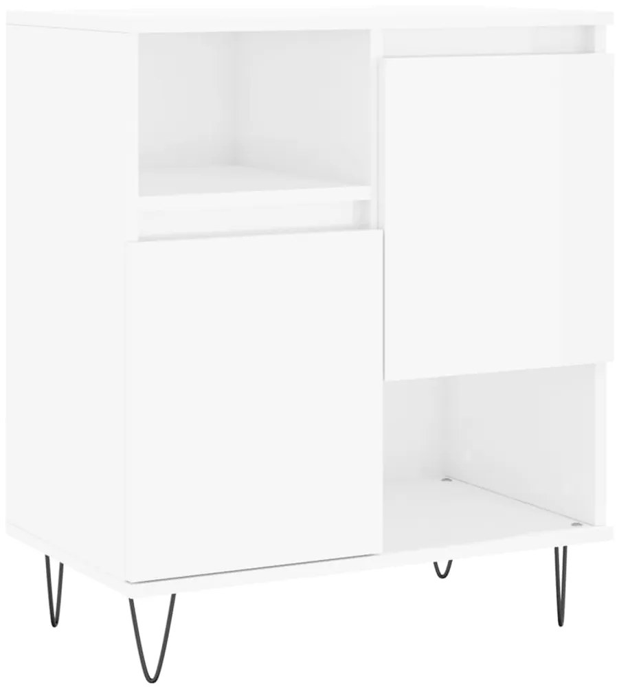 vidaXL Ντουλάπι Γυαλιστερό Λευκό 60x35x70 εκ. από Επεξεργασμένο Ξύλο