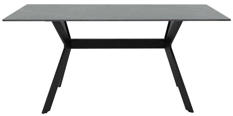 Τραπέζι Olivet pakoworld sintered stone μαύρο μαρμάρου-μαύρο 180x90x75εκ
