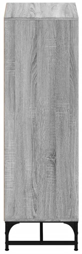 vidaXL Ντουλάπι Γκρι Sonoma 35x37x120 εκ. με Γυάλινες Πόρτες
