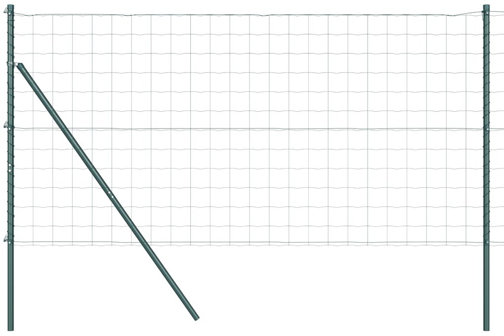 vidaXL Euro Fence με 13 Στήλες 1x25 μ Γαλβανισμένο Ατσάλι Πράσινο