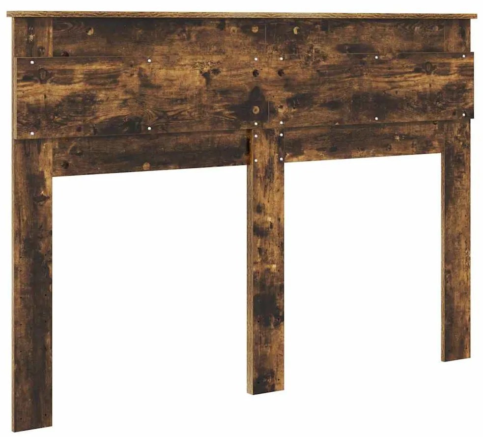 vidaXL Κεφαλάρι με κεφαλάρι Καπνιστό Δρύς 160 cm Επεξεργασμένο ξύλο