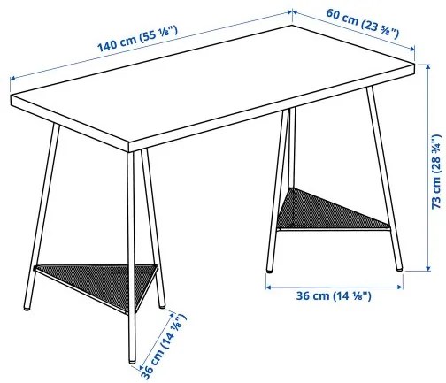 MALSKYTT/TILLSLAG γραφείο, 140x60 cm 194.177.96