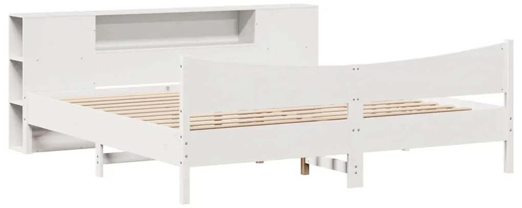 vidaXL Σκελετός Κρεβ. Χωρίς Στρώμα Λευκό 180x200 εκ Μασίφ Πεύκο