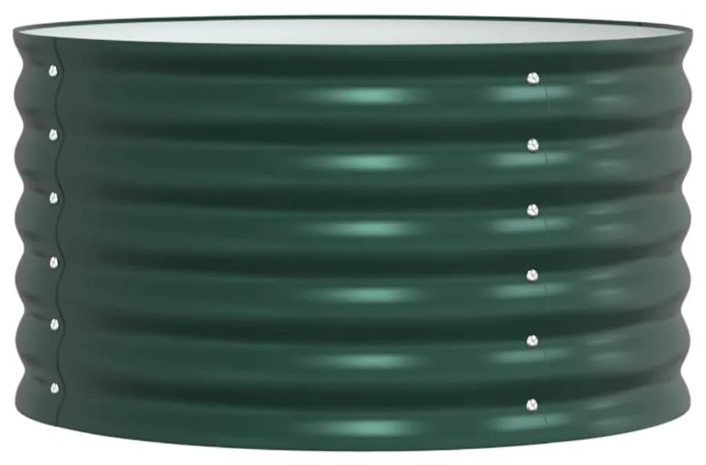 vidaXL Υπερυψωμένη Ζαρντινιέρα Πράσινο 80 x 80 x 44 cm Ατσάλι