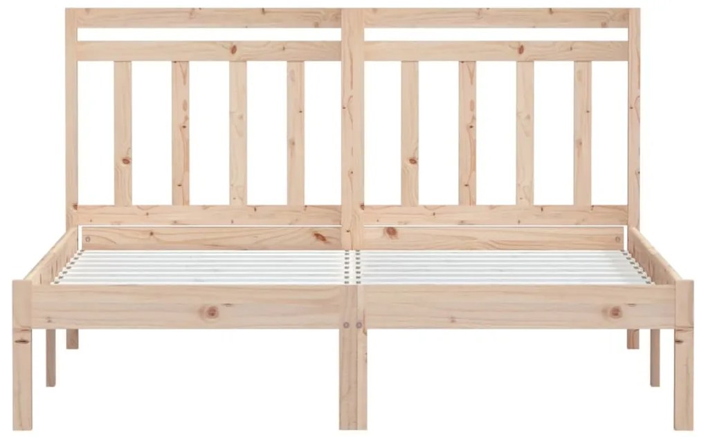 vidaXL Πλαίσιο Κρεβατιού 120 x 190 εκ. από Μασίφ Ξύλο Small Double