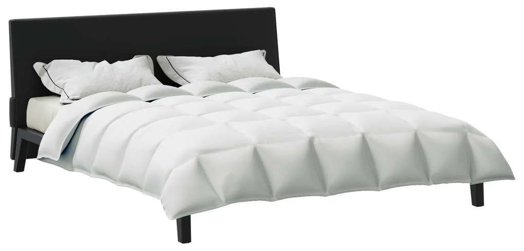 vidaXL Κουβέρτια & Κουβέρτες Λευκό 200 x 220 cm Πούπουλο