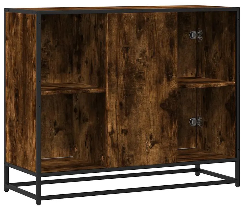 vidaXL Sideboard Καπνιστή δρυς 92x35x76 cm Κατασκευασμένο ξύλο