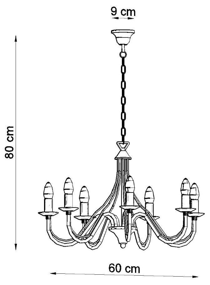 Sollux Πολυέλαιος Minerwa 7,λευκό, 7xE14/40w