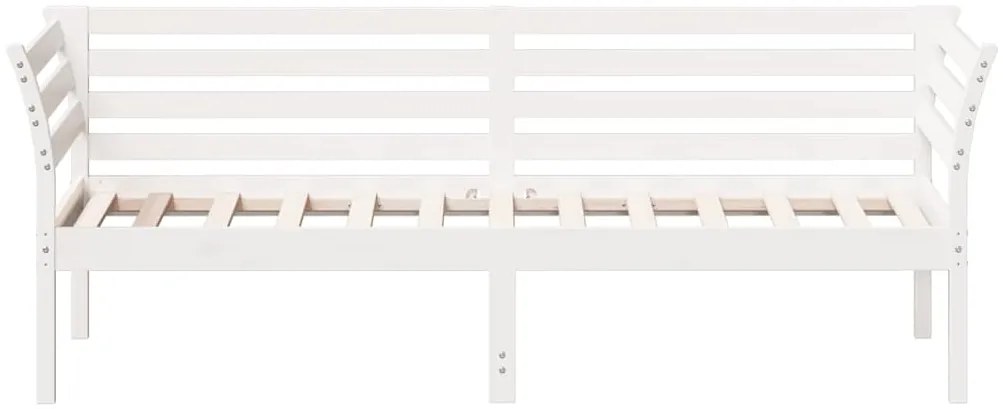 vidaXL Κρεβάτι ημέρας χωρίς στρώμα Λευκό 75x190 cm Στερεό ξύλο πεύκο