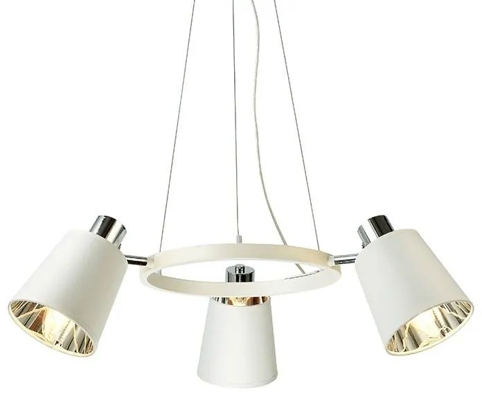 Φωτιστικό Οροφής EG213P63WH 3ΧΕ14 D63XH100 White Aca Decor Metal, Fabric