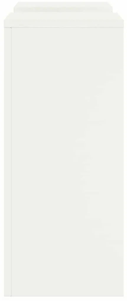 vidaXL Βάση φυτών 2 pcs Λευκό 24 x 24 x 55 εκ. Ατσάλι