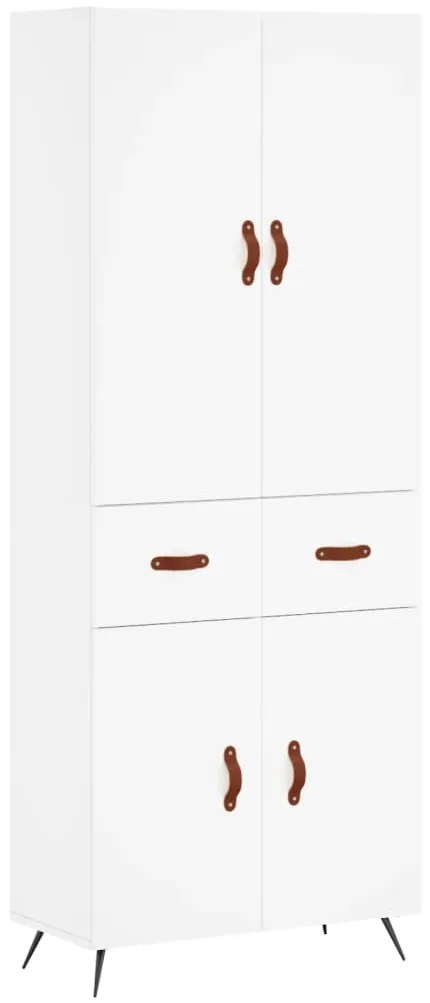 vidaXL Ντουλάπι Λευκό 69,5x34x180 εκ. από Επεξεργασμένο Ξύλο