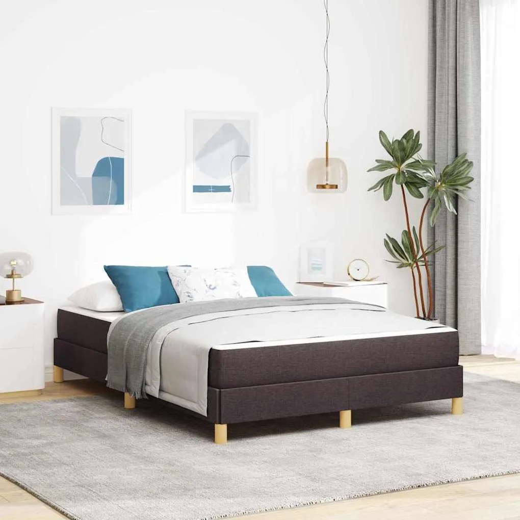 vidaXL Κρεβάτι με ελατήρια Καφέ 140 x 200 cm