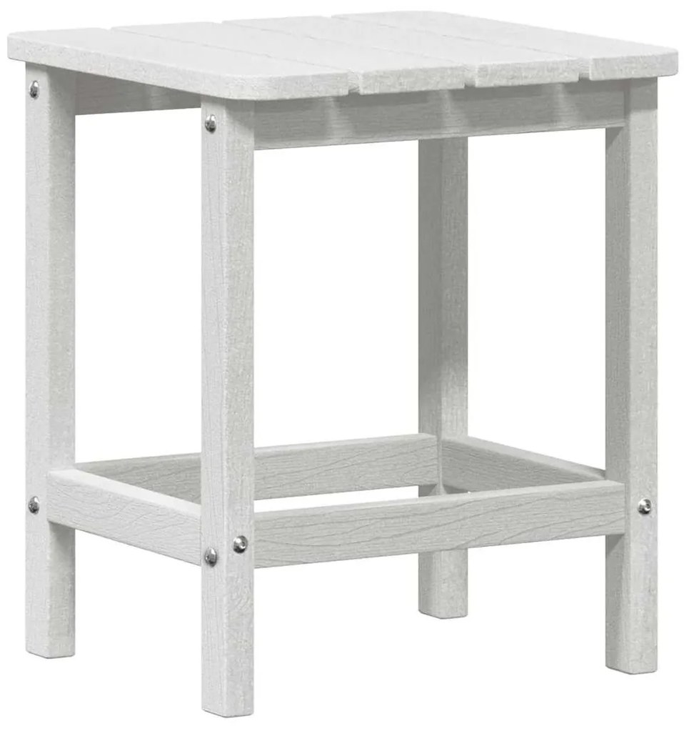 vidaXL Πλευρικό Τραπέζι Adirondack Λευκό 38x38x45 εκ. από HDPE