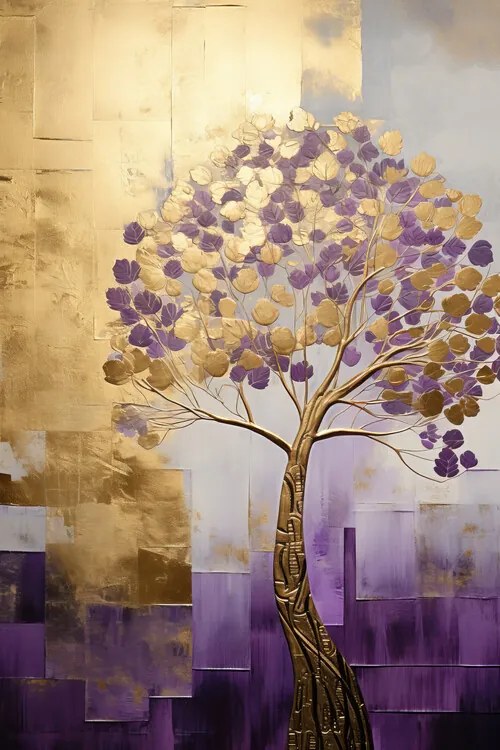 Εικονογράφηση Purple Gold Paint, Bilge Paksoylu