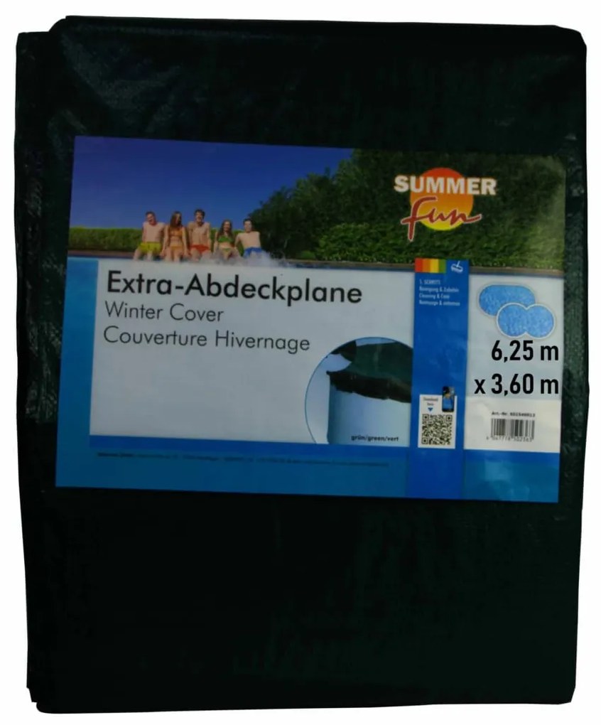 Summer Fun Κάλυμμα Πισίνας Χειμερινό Οβάλ Πράσινο 625 εκ. PVC