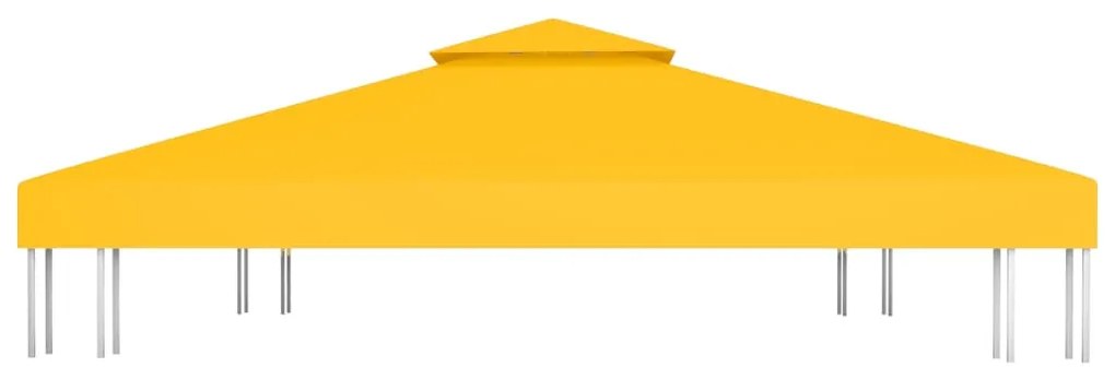 vidaXL Κάλυμμα για Κιόσκι 2 Επιπέδων Κίτρινο 4 x 3 μ. 310 γρ./μ²