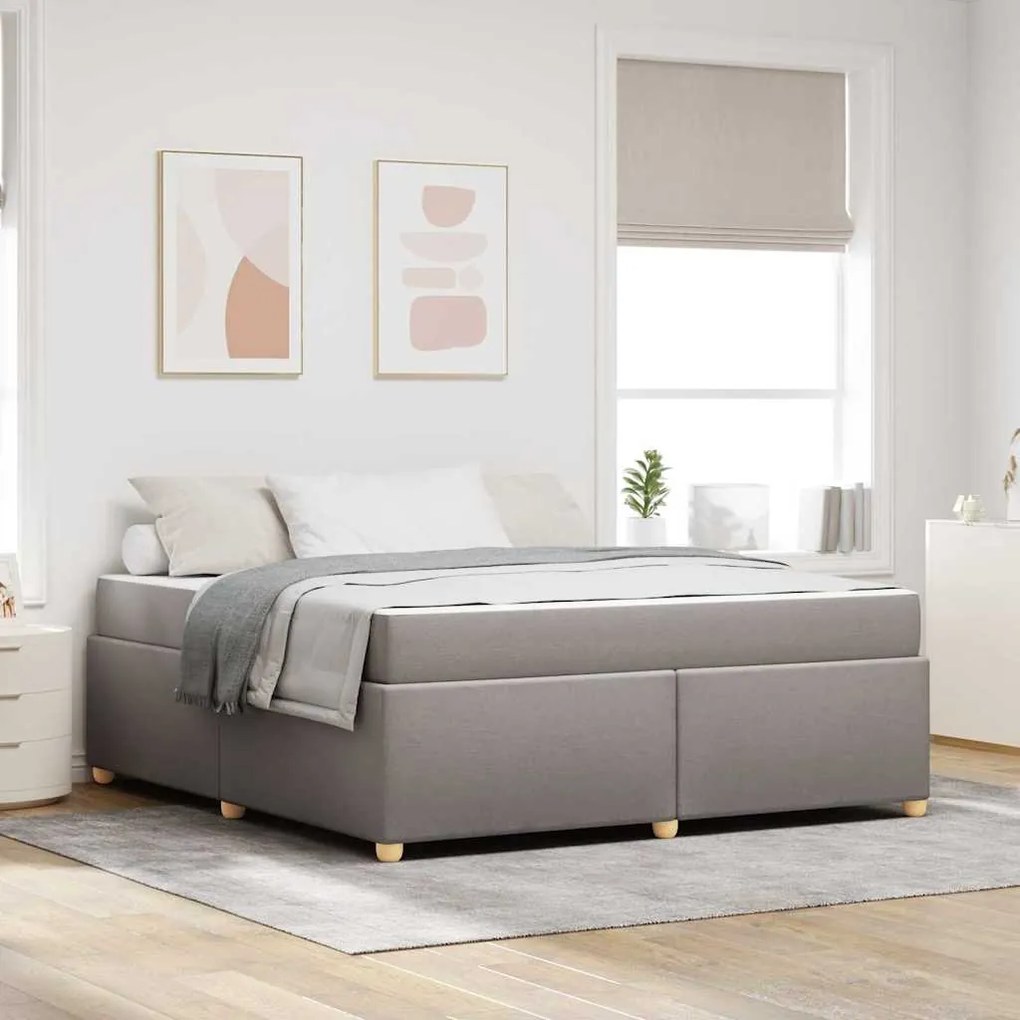 vidaXL Σκελετός Κρεβατιού Άλλο Taupe 180 x 200 cm ύφασμα