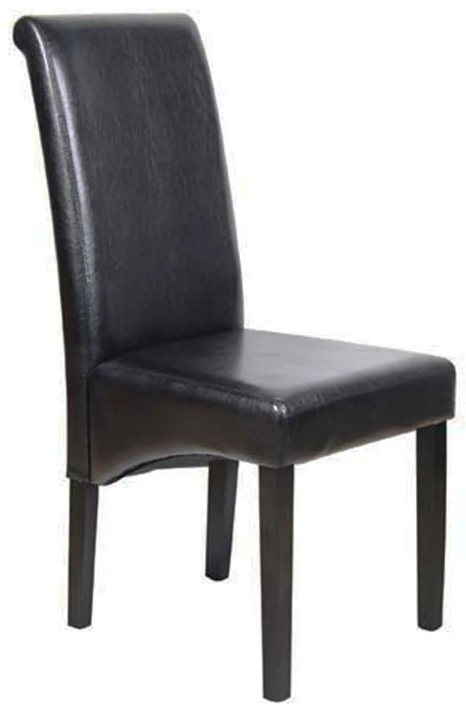Καρέκλα Maleva-H Brown E1206 44X61X100 cm Σετ 2τμχ Wood, Technoderma