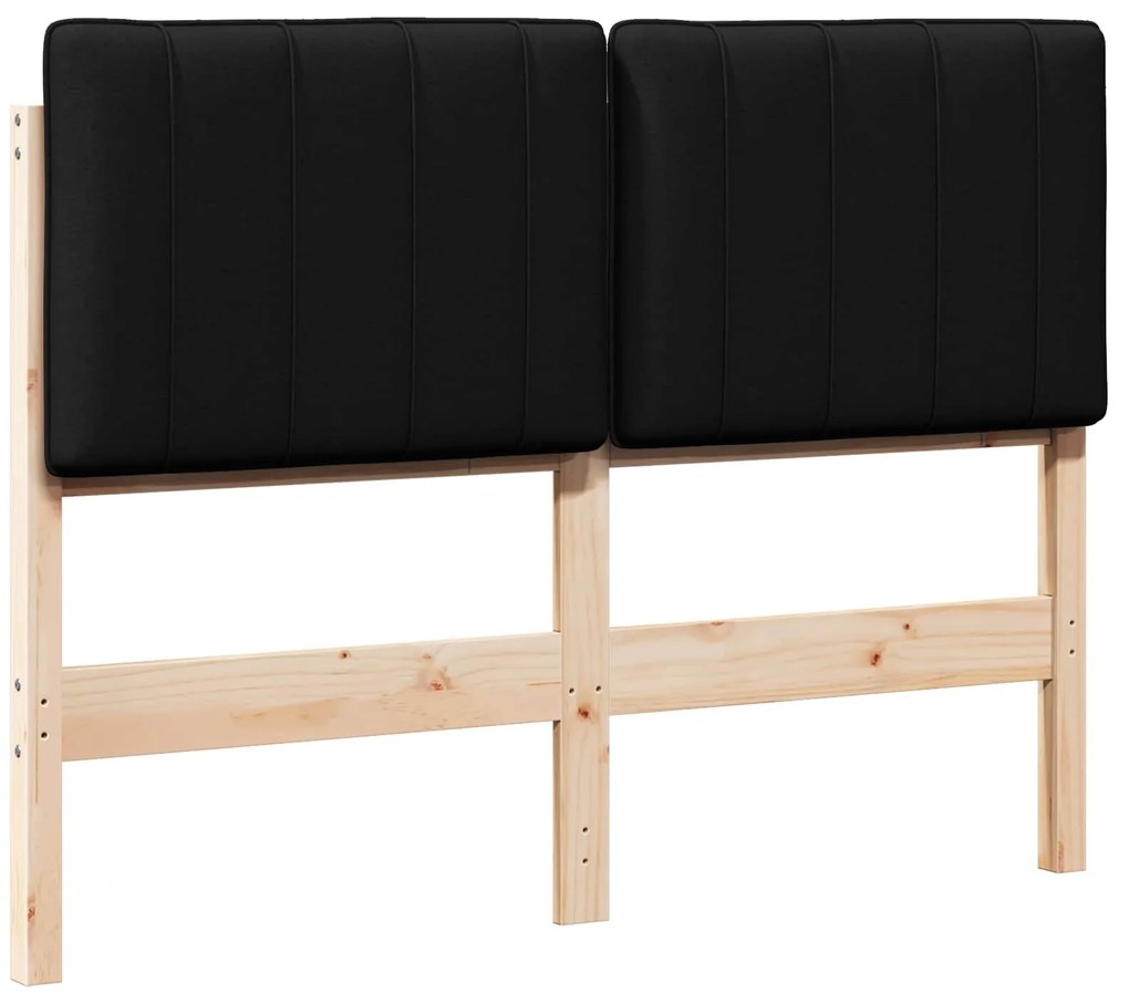 vidaXL Ταπετσαρισμένο κεφαλάρι με κεφαλάρι Καφέ και Μαύρο 120 cm