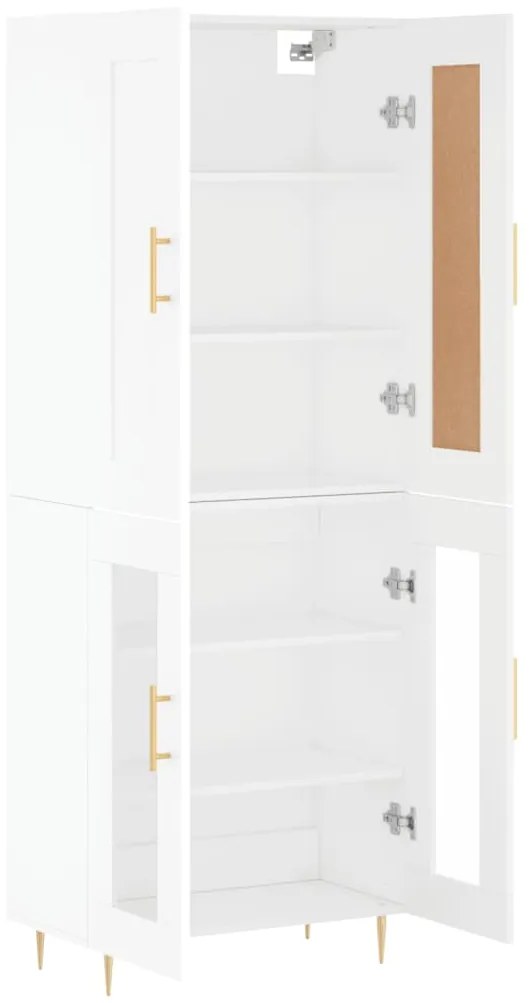vidaXL Ντουλάπι Λευκό 69,5x34x180 εκ. από Επεξεργασμένο Ξύλο