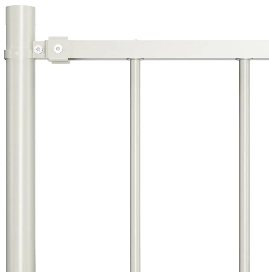 vidaXL Πάνελ Περίφραξης με Στύλους από Ατσάλι με Ηλεκτροστατική Βαφή 1,81x1 μ. Λευκό