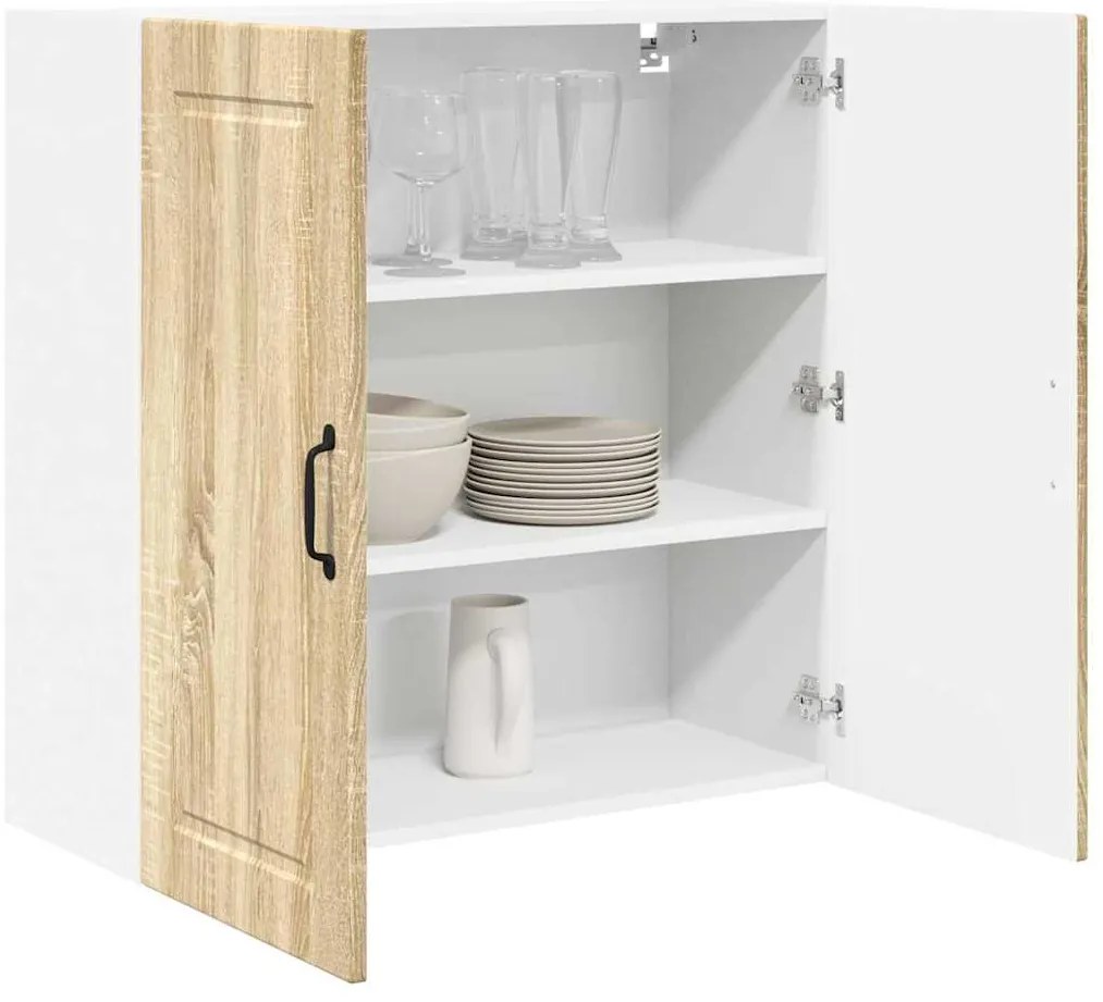 vidaXL Κρεμαστό ντουλάπι κουζίνας με ράφι Δρύς Sonoma 80 x 31 x 80 εκ.