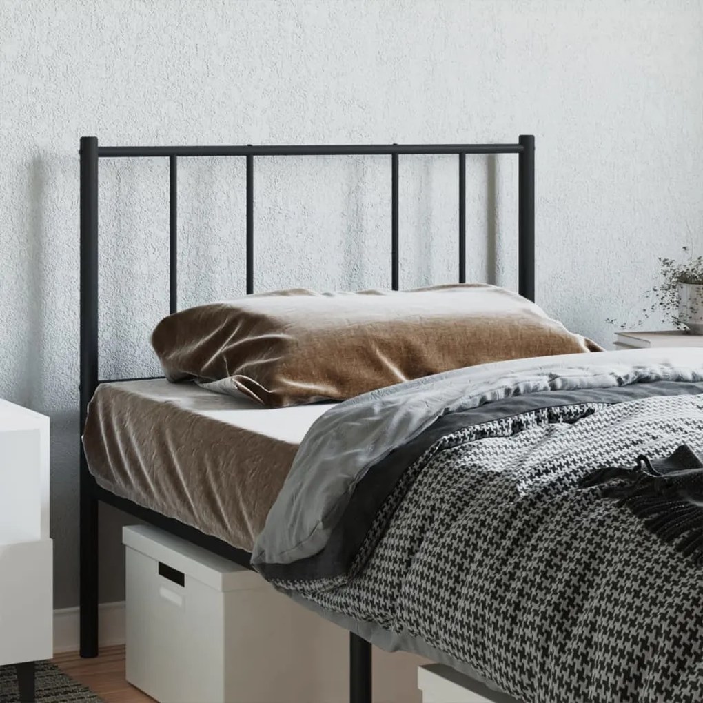 vidaXL Κεφαλάρι Μαύρο 75 εκ. Μεταλλικό