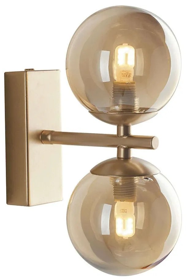 Φωτιστικό Τοίχου - Απλίκα Honey I-HONEY-AP2 2xG9 Led Φ10cm 23,3cm Copper Luce Ambiente Design Metal, Glass