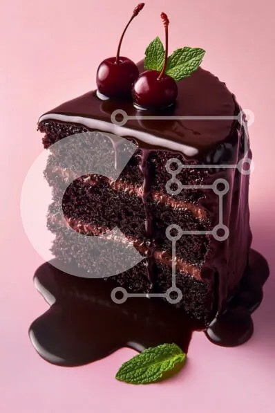 Σετ των 2 Intra Συλλεκτικό Ξύλινο Παζλ Plywood 4mm - Φέτα κέικ σοκολάτας Decadent Σε Ξύλινο Κουτί - Διαστάσεις: 10x10 cm – 25 κομμάτια