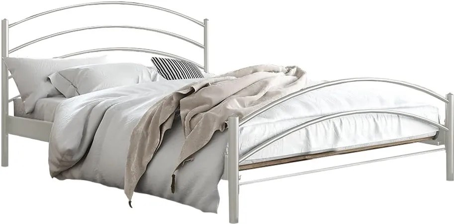 Κρεβάτι Kelly-160x200-Λευκό-Με ποδαρικό