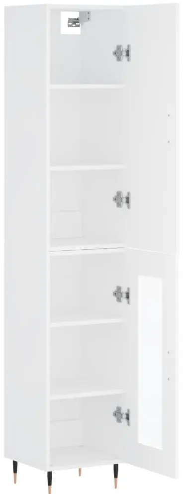 vidaXL Ντουλάπι Λευκό 34,5 x 34 x 180 εκ. από Επεξεργασμένο Ξύλο