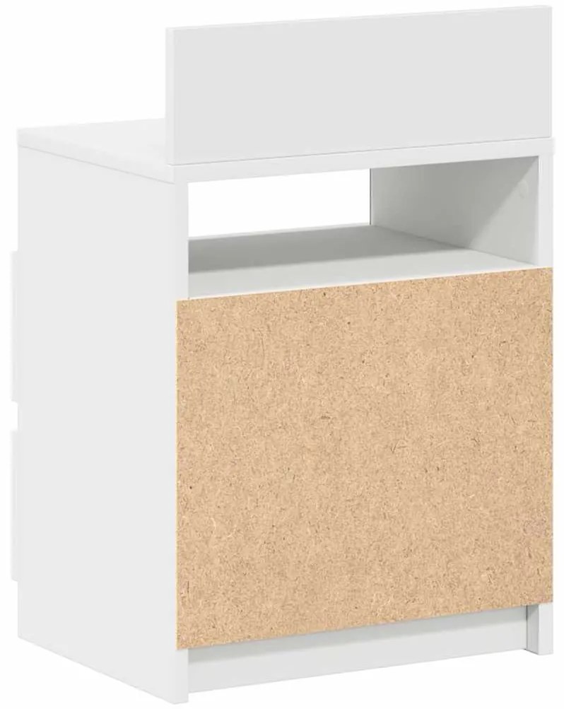 vidaXL Κομοδίνο με 2 συρτάρια Λευκό 40x33x60 cm