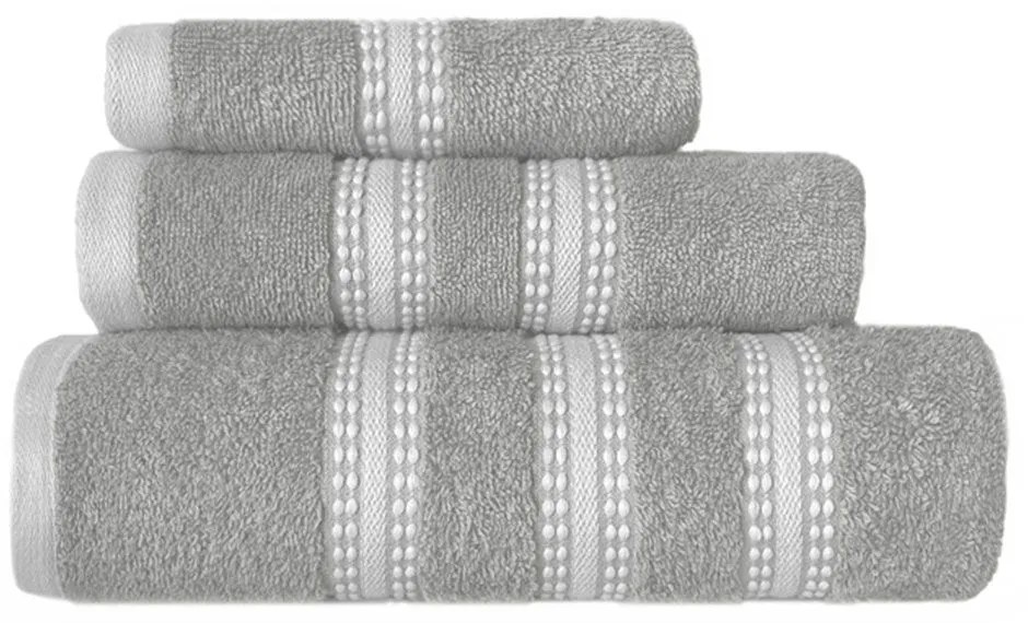 Πετσέτες Promise (Σετ 3τμχ) Grey Nef-Nef Σετ Πετσέτες 70x140cm 100% Cotton