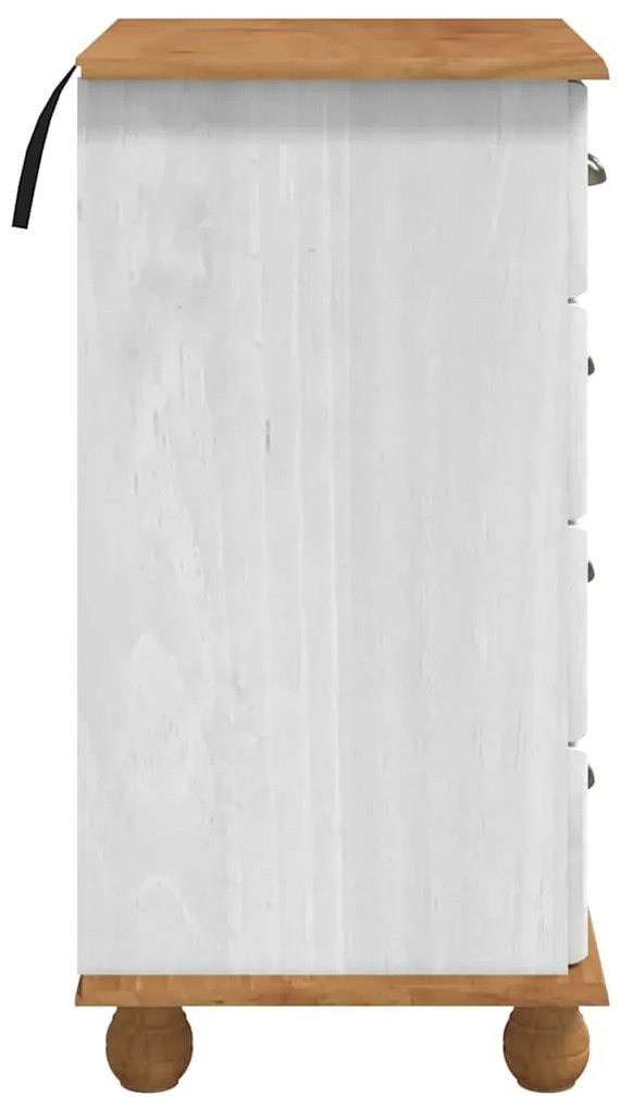 vidaXL Συρταριέρα ASKIM Λευκό 45,8 x 40 x 79 εκ. Στερεά ξυλεία πεύκου