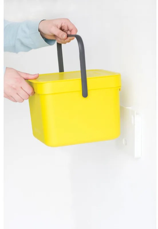 Brabantia Sort&Go κάδος χωριστής συλλογής απορριμμάτων 648974, 6 l, Χειρολαβή, Επιτοίχιος, Σκούρο γκρι